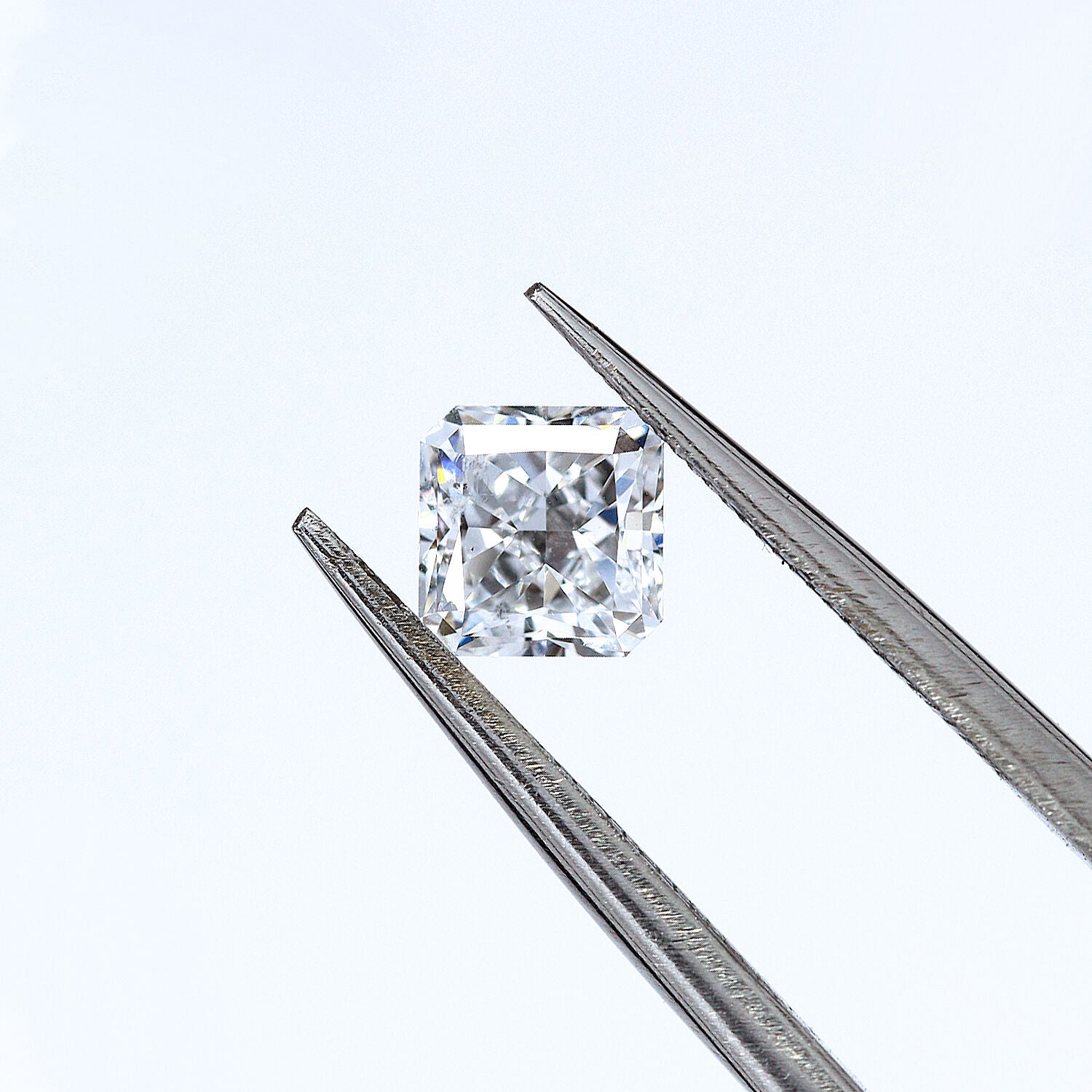 14K Gold 0.9 ct Square Radiant Cut Diamond ? Solitaire Engagement Ring D SI1