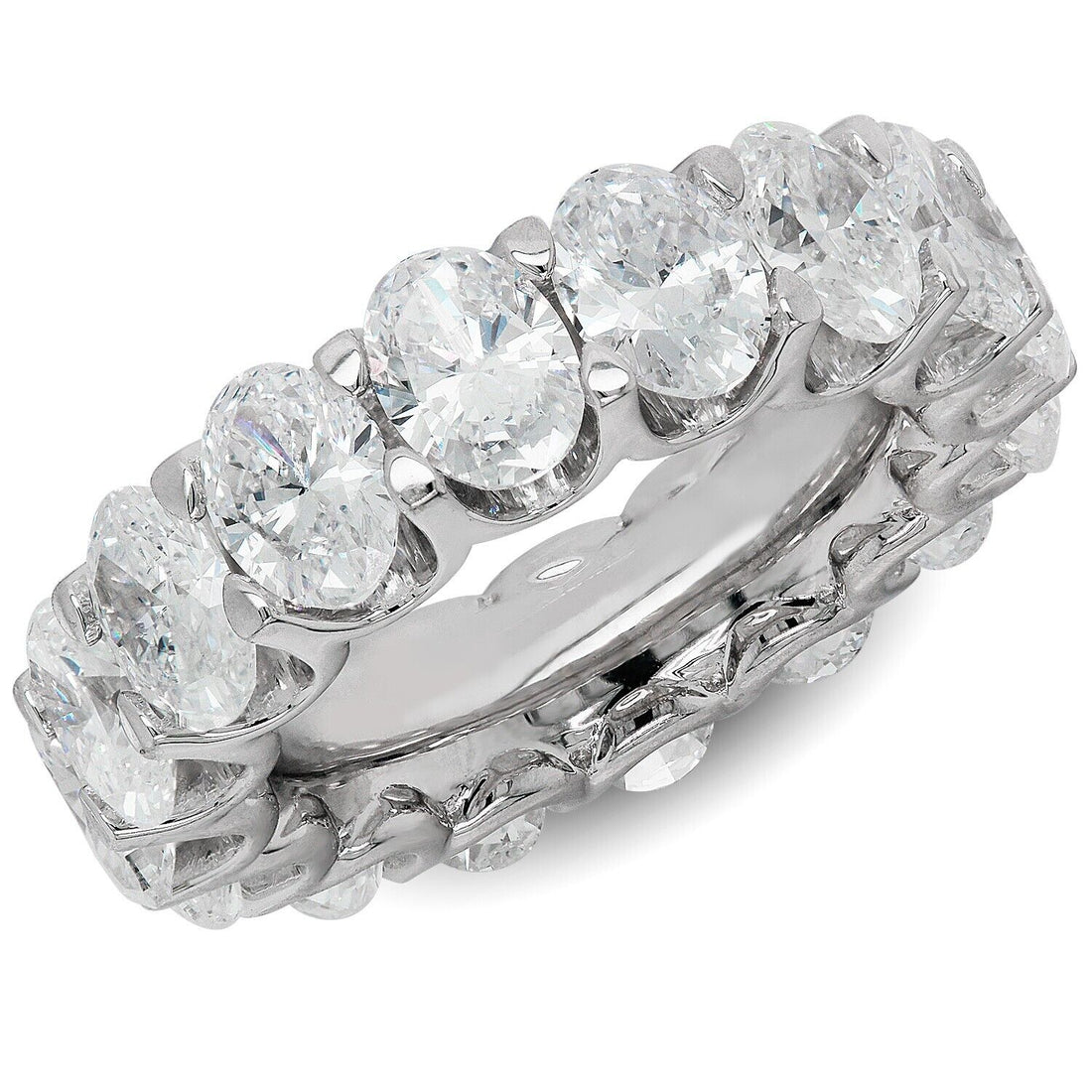 Lab Grown Diamond Eternity Ring D-E VS1-VS2 18K White Gold 2.83cttw Size 4