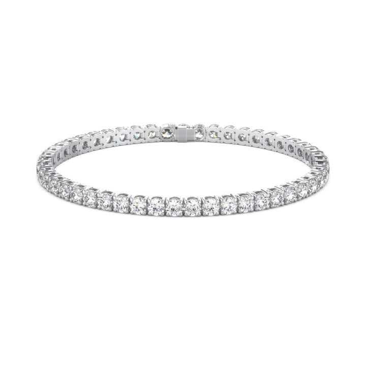 Lab Grown Diamond Tennis Bracelet D-E VS1-VS2 14K White Gold 6.40cttw 4 Prong