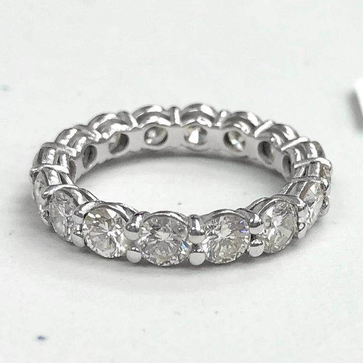 Diamond Eternity Ring G-H SI1-SI2 14K White Gold 3.77cttw Size 5