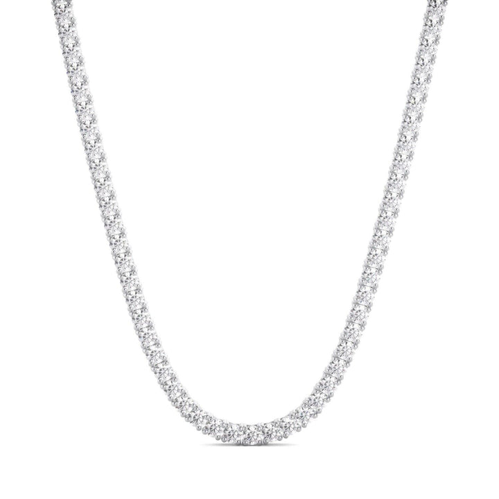 Lab Grown Diamond Tennis Necklace D-E VS1-VS2 14K White Gold 19.99cttw 4 Prong