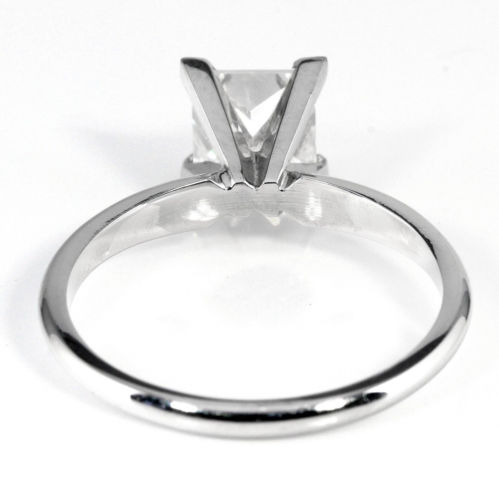 14K Gold 1.23 ct Princess Cut Diamond Solitaire Engagement Ring I SI2