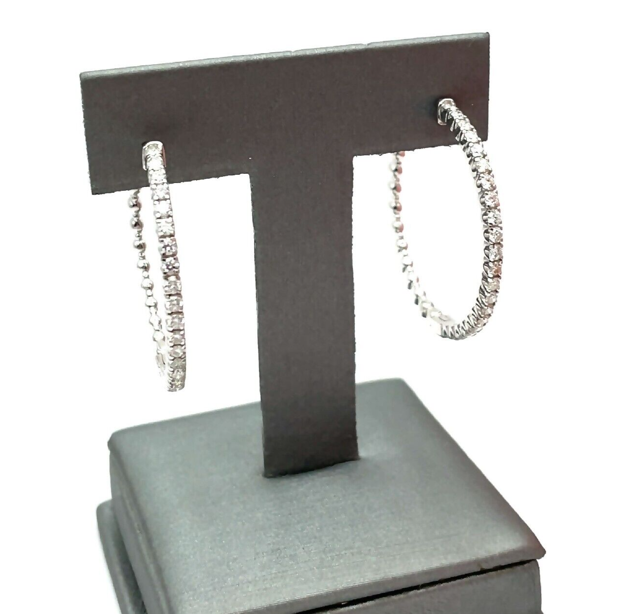 1.20 ct Diamond Hoop Earrings (Natural)