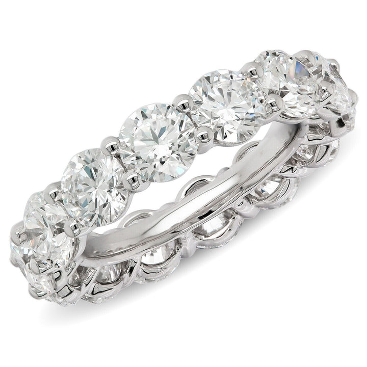 Lab Grown Diamond Eternity Ring D-E VS1-VS2 18K White Gold 5.66cttw Size 6