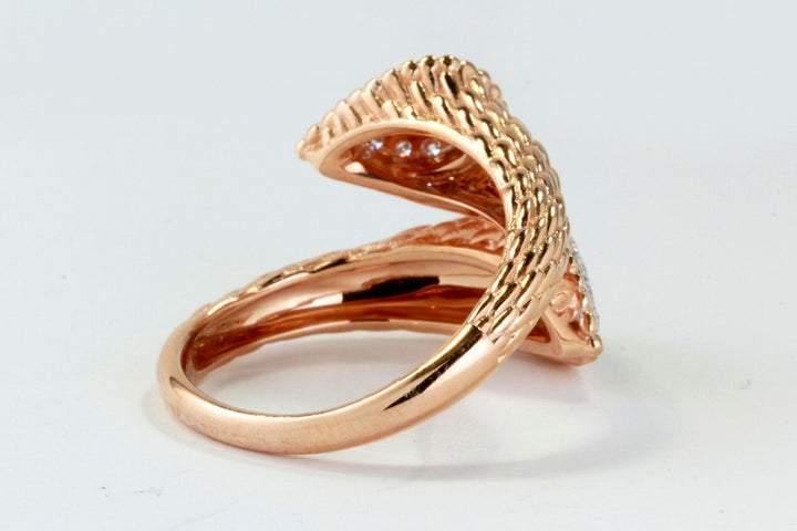 0.27 tcw Cocktail Ring with White Diamonds and Pink Diamonds in 18k Rose Gold