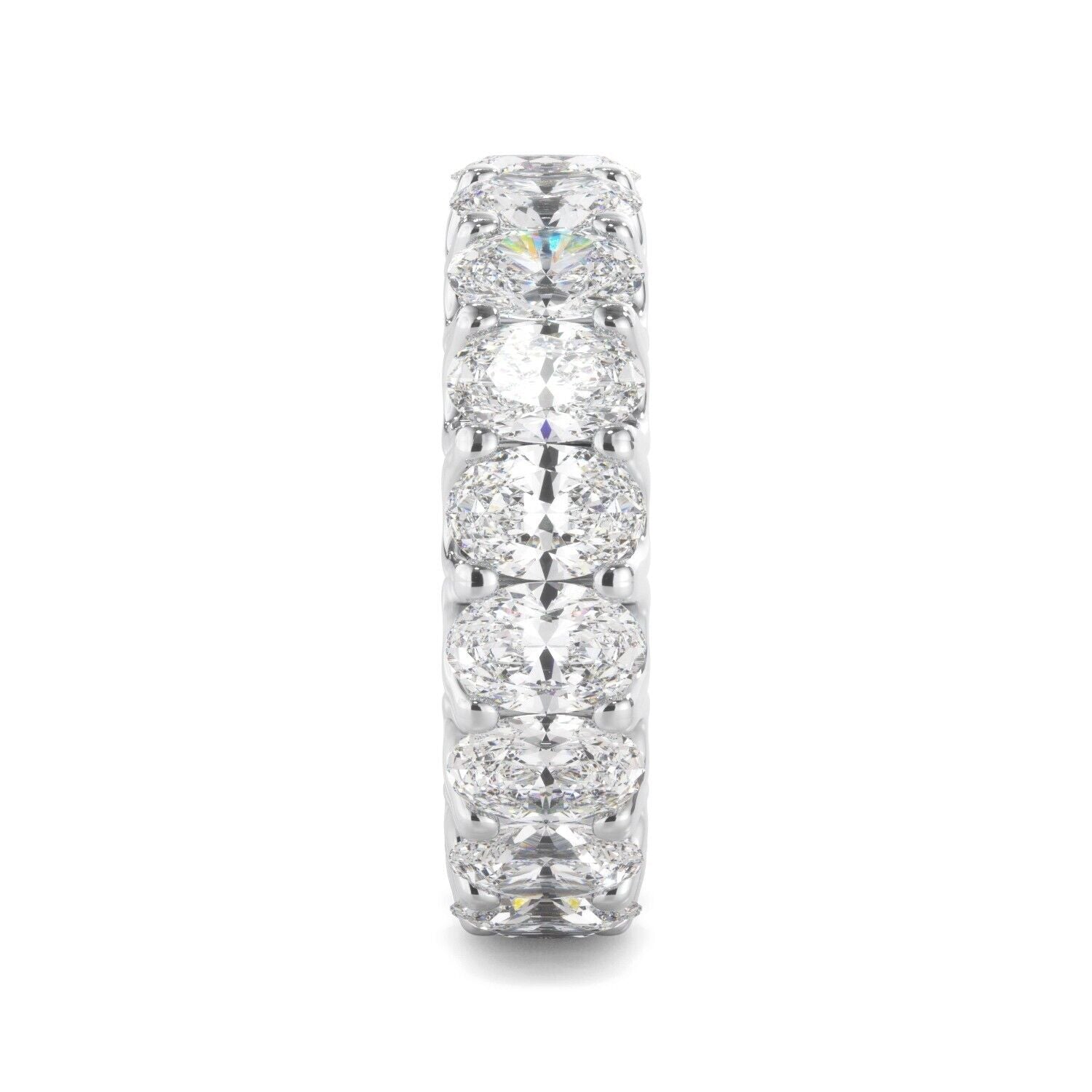 1.95 Ct Diamond Eternity Ring Lab Grown 18K White Gold  Size 7
