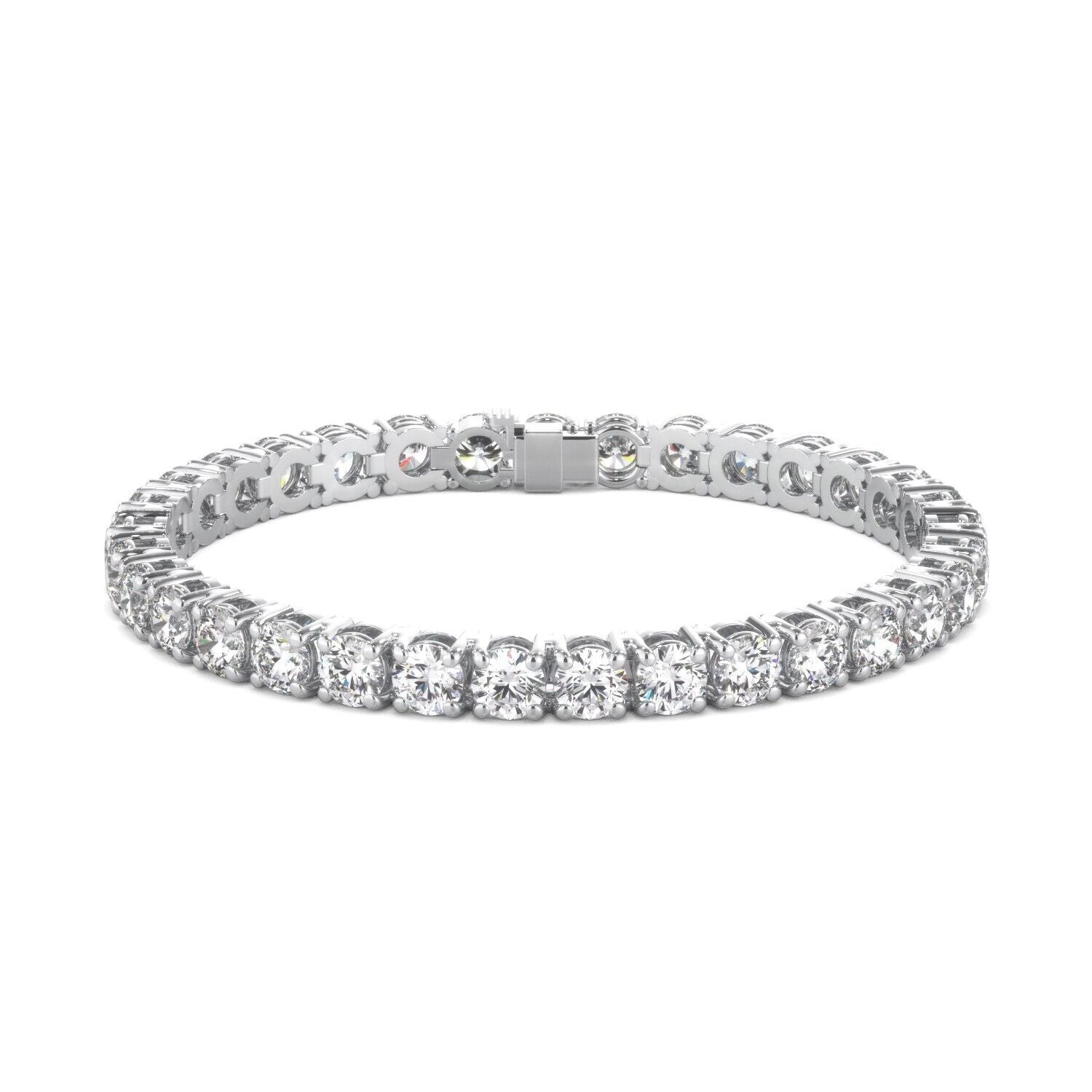 Lab Grown Diamond Tennis Bracelet D-E VS1-VS2 14K White Gold 18.47cttw 4 Prong