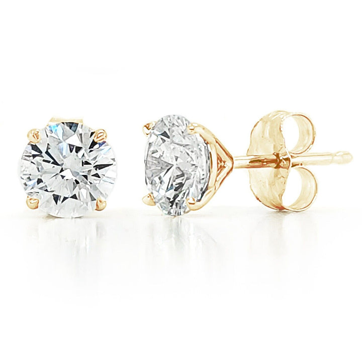 1.57 Ct Round Diamond Stud Solitaire Earrings Lab Grown