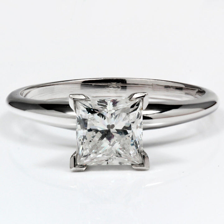 14K Gold 0.74 ct Princess Cut Diamond Solitaire Engagement Ring G SI1
