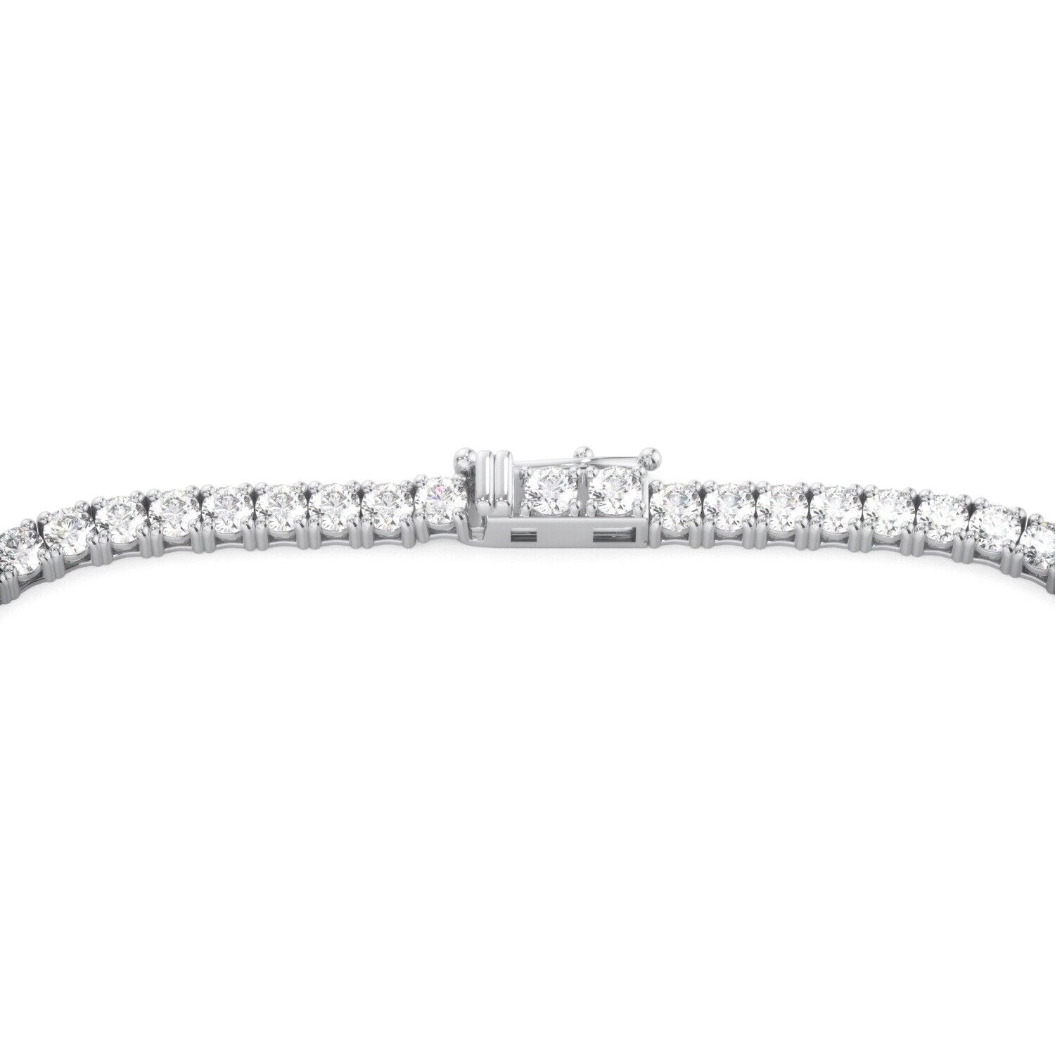 Lab Grown Diamond Tennis Necklace D-E VS1-VS2 14K White Gold 18.60cttw 4 Prong