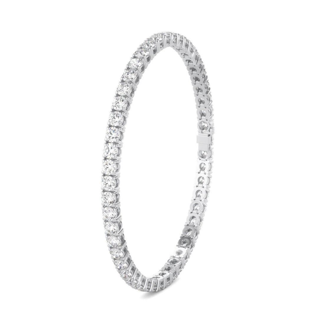 Lab Grown Diamond Tennis Bracelet D-E VS1-VS2 14K White Gold 4.14cttw 4 Prong