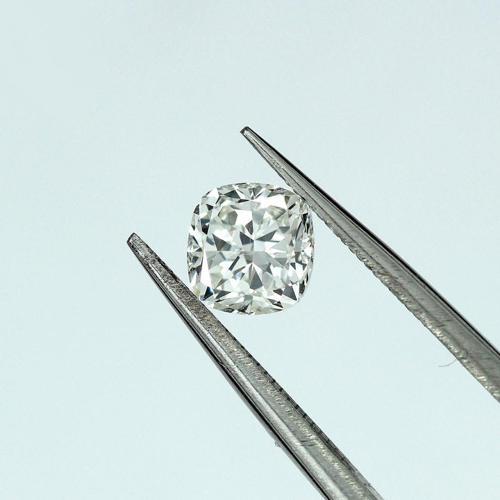 14K Gold 1.08 ct Cushion Cut Diamond Solitaire Engagement Ring H VS2