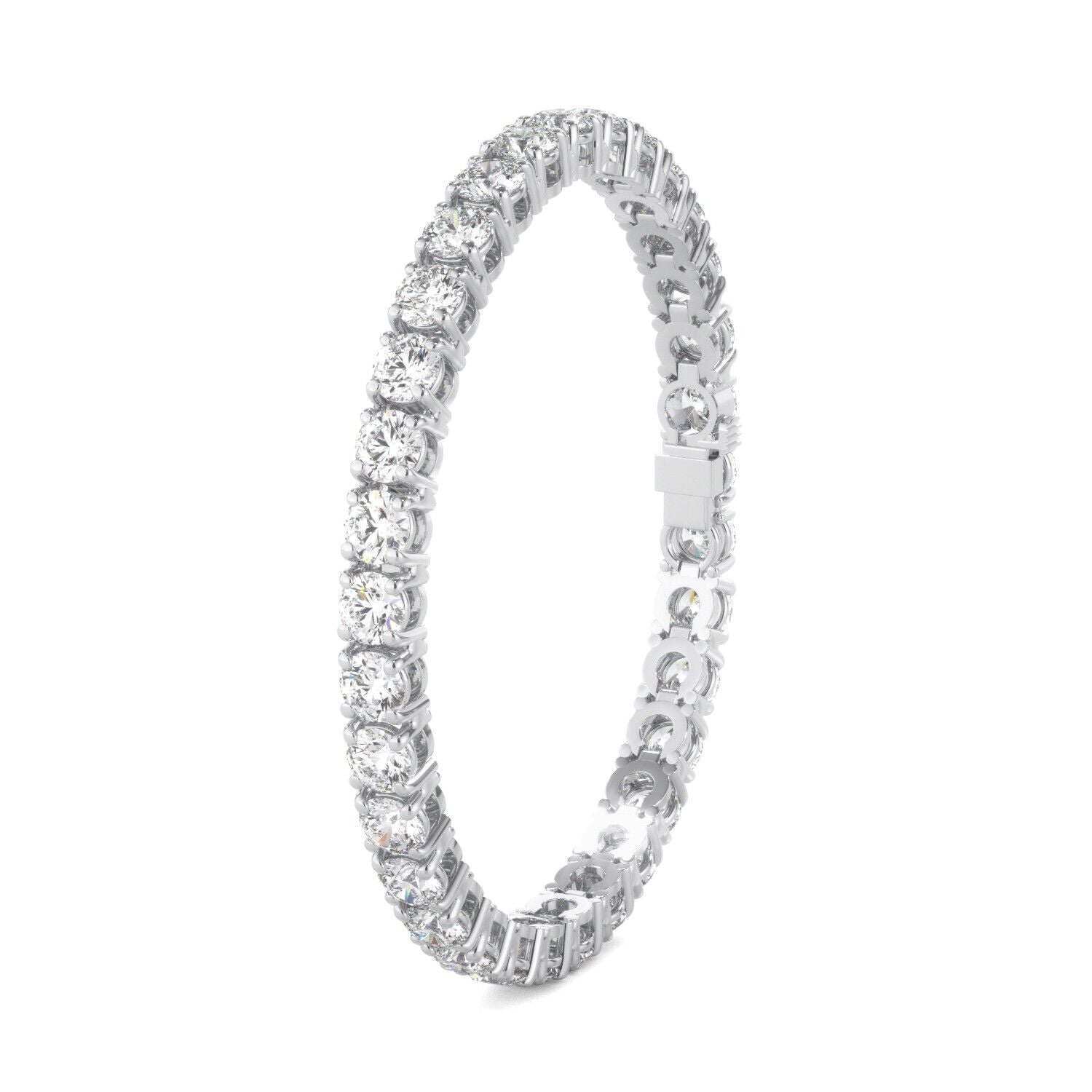 Lab Grown Diamond Tennis Bracelet D-E VS1-VS2 14K White Gold 18.47cttw 4 Prong