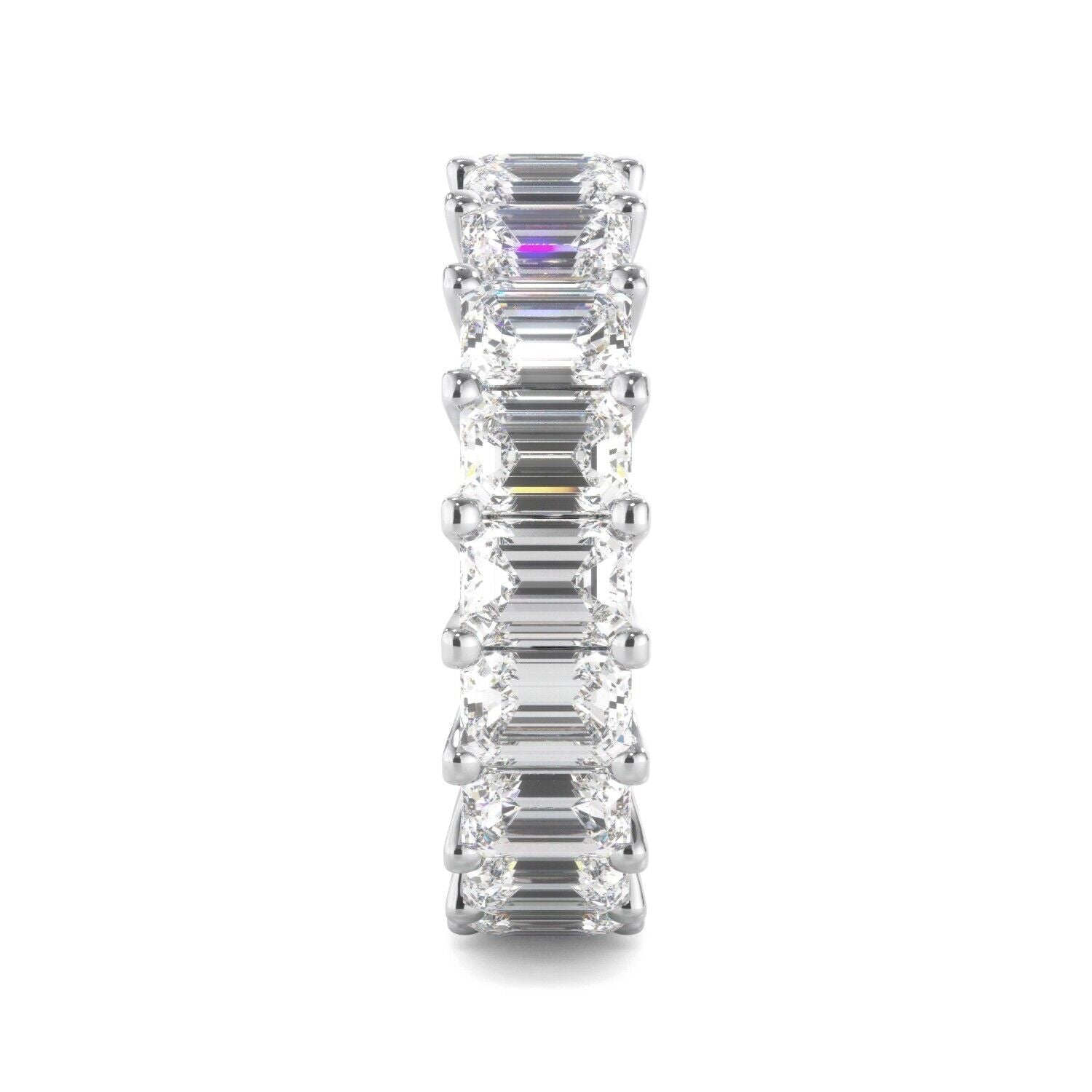 Lab Grown Diamond Eternity Ring D-E VS1-VS2 18K White Gold 7.03cttw Size 4