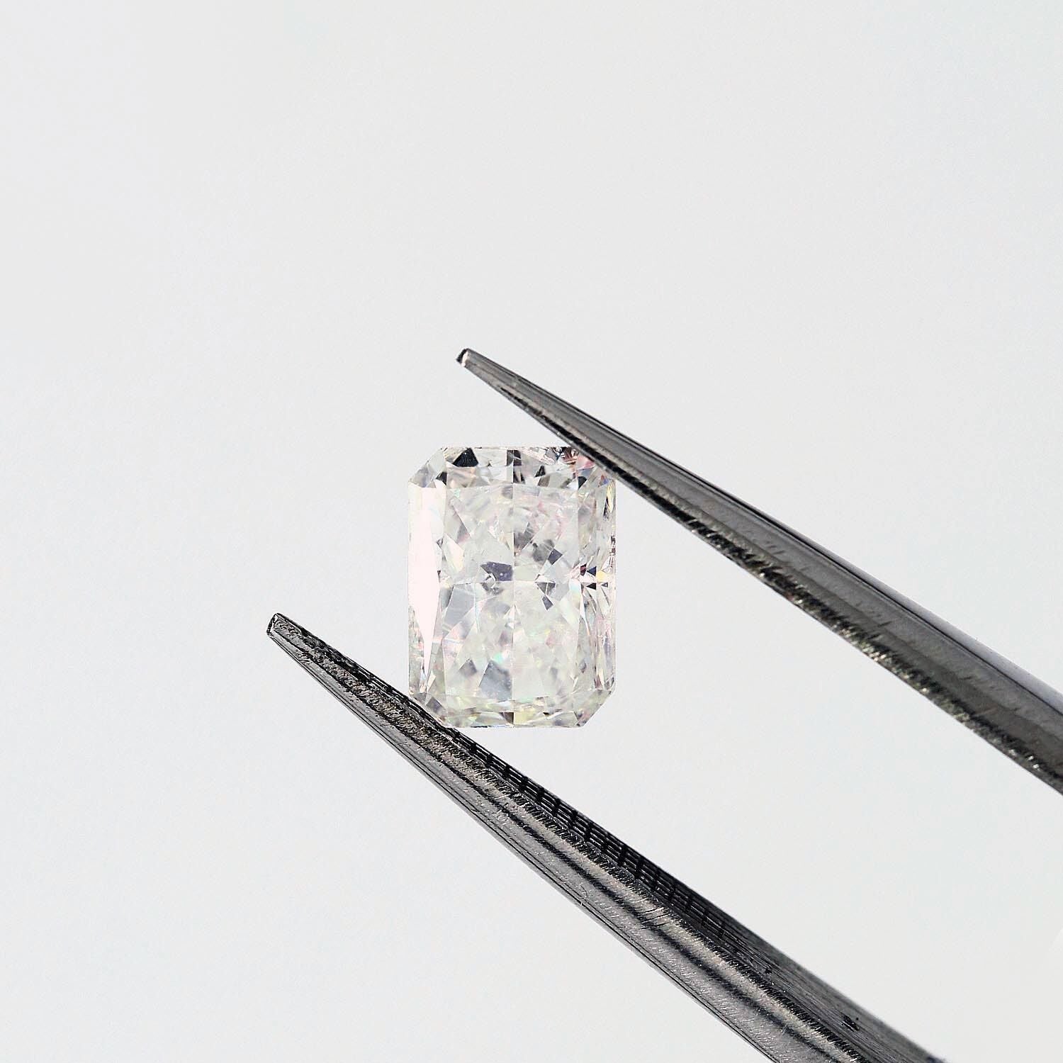 14K Gold 1.12 ct Radiant Cut Diamond Solitaire Engagement Ring F SI1