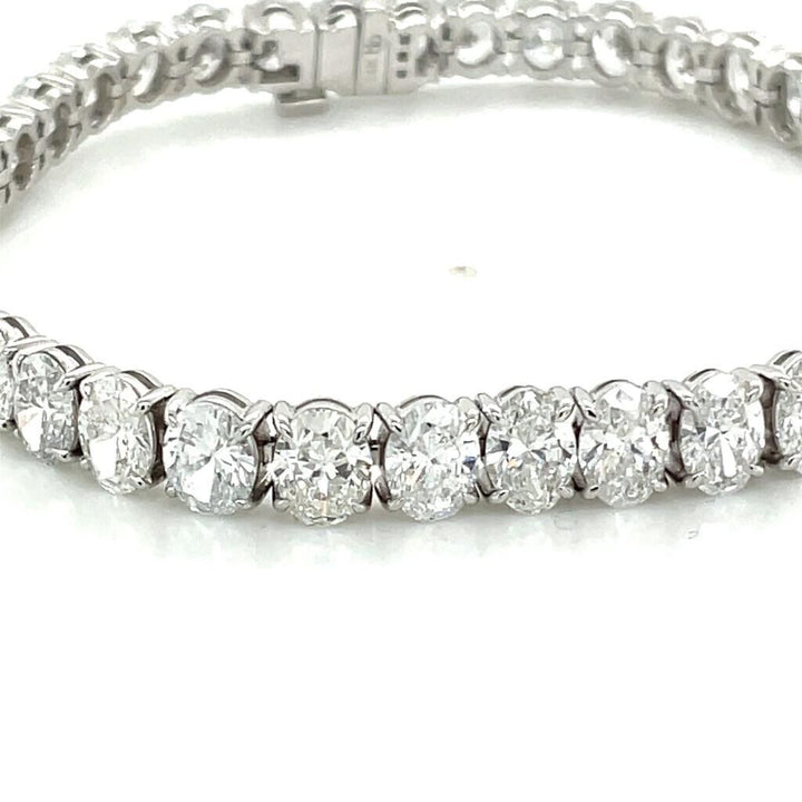 Lab Grown Diamond Tennis Bracelet F-G VS1-VS2 14K White Gold 18.14cttw 4 Prong
