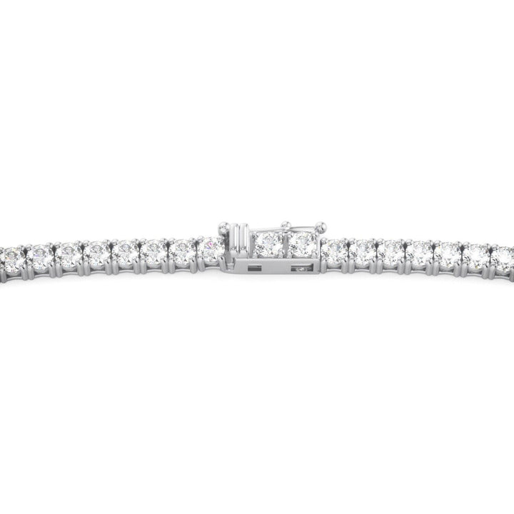 Lab Grown Diamond Tennis Necklace D-E VS1-VS2 14K White Gold 3.95cttw 4 Prong