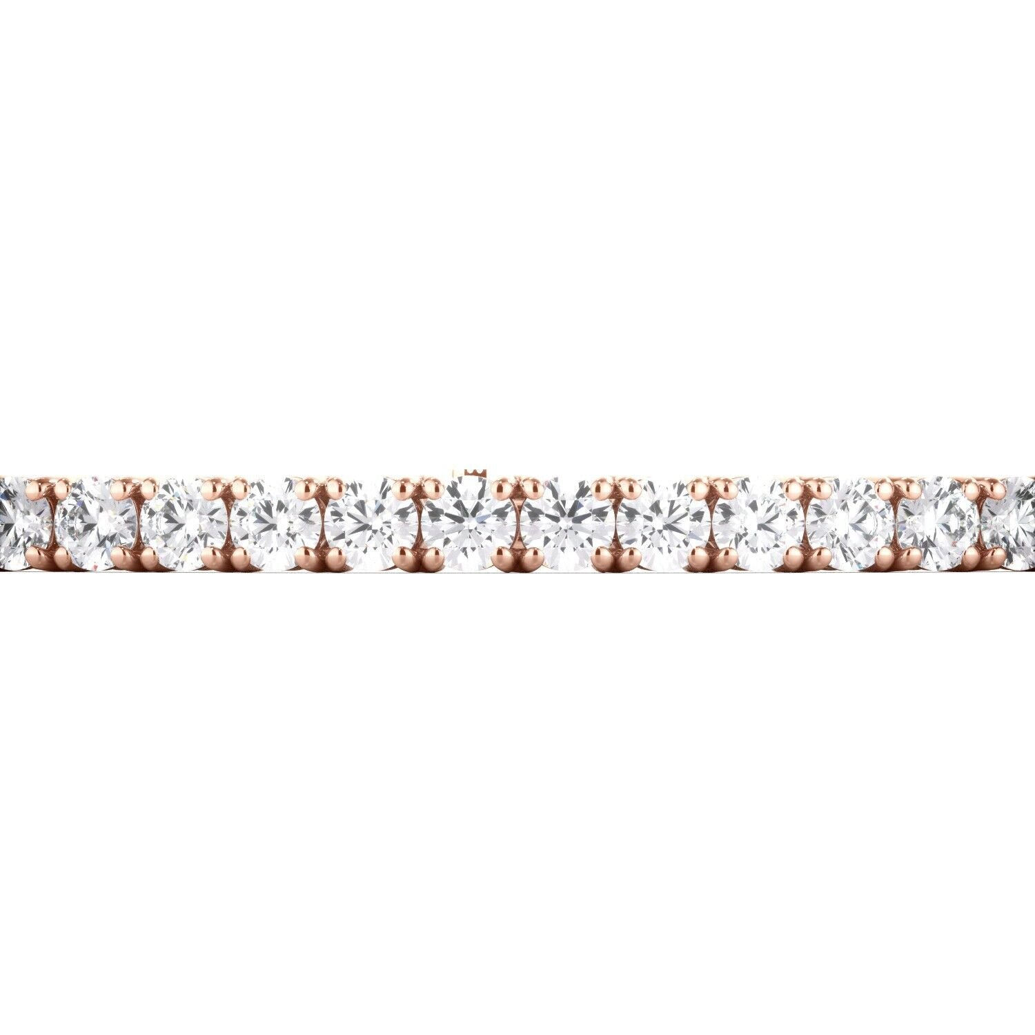 Lab Grown Diamond Tennis Bracelet D-E VS1-VS2 14K Rose Gold 4.86cttw 4 Prong
