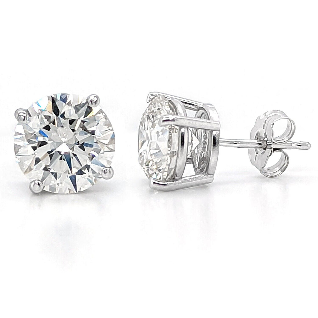 2.00 cttw Round Diamond Stud Earrings Lab Grown in 14K White Gold