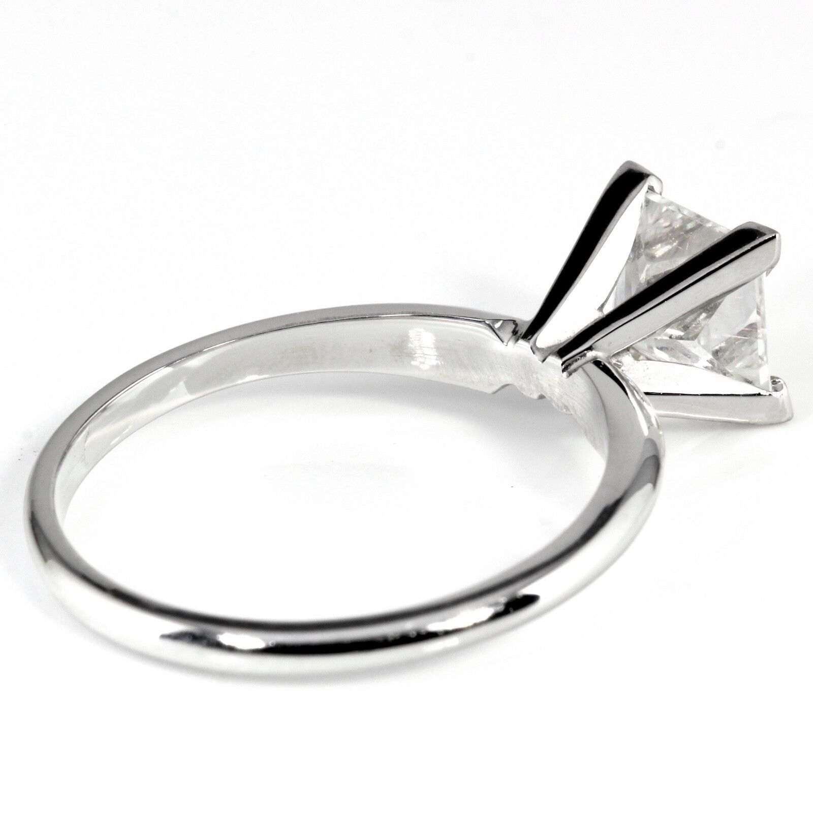 14K Gold 0.74 ct Princess Cut Diamond Solitaire Engagement Ring G SI1