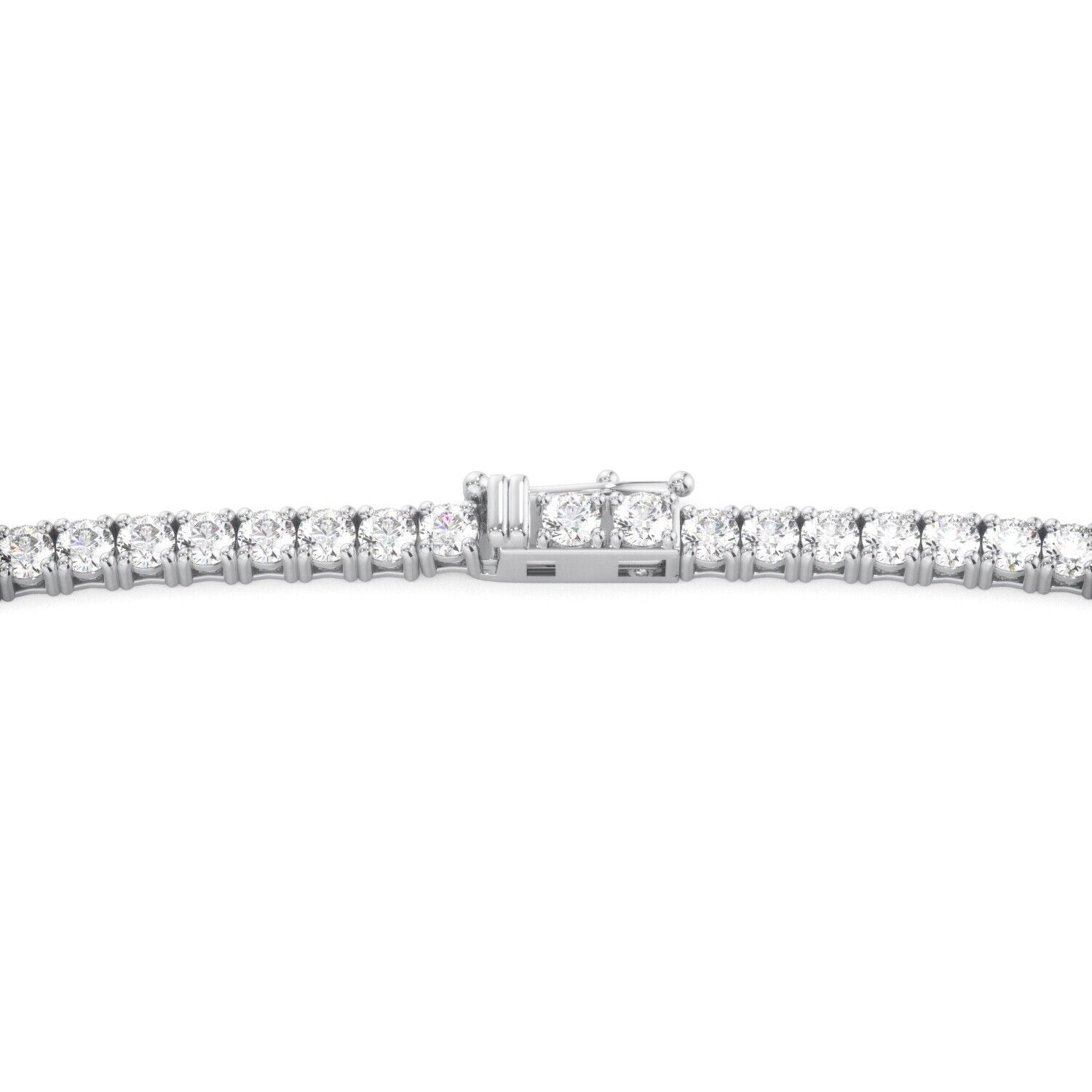 Lab Grown Diamond Tennis Necklace D-E VS1-VS2 14K White Gold 6.30cttw 4 Prong
