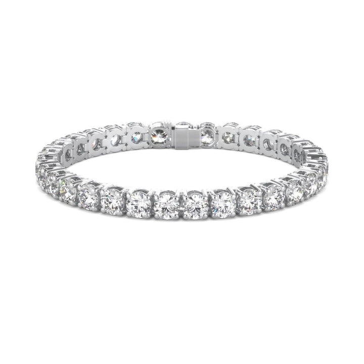 Lab Grown Diamond Tennis Bracelet D-E VS1-VS2 14K White Gold 21.47cttw 4 Prong