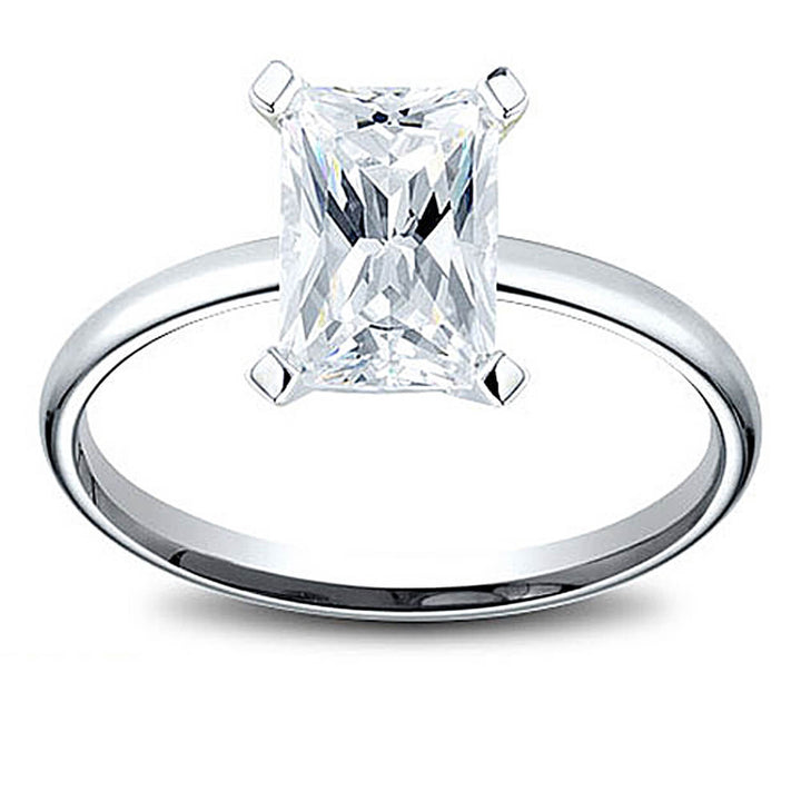 14K Gold 1.00 ct Radiant Cut Diamond Solitaire Engagement Ring H I1