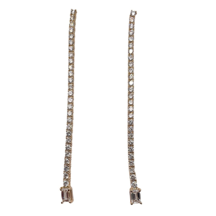 3.13 Ct Round Diamond Dangle/Drop Earrings Lab Grown