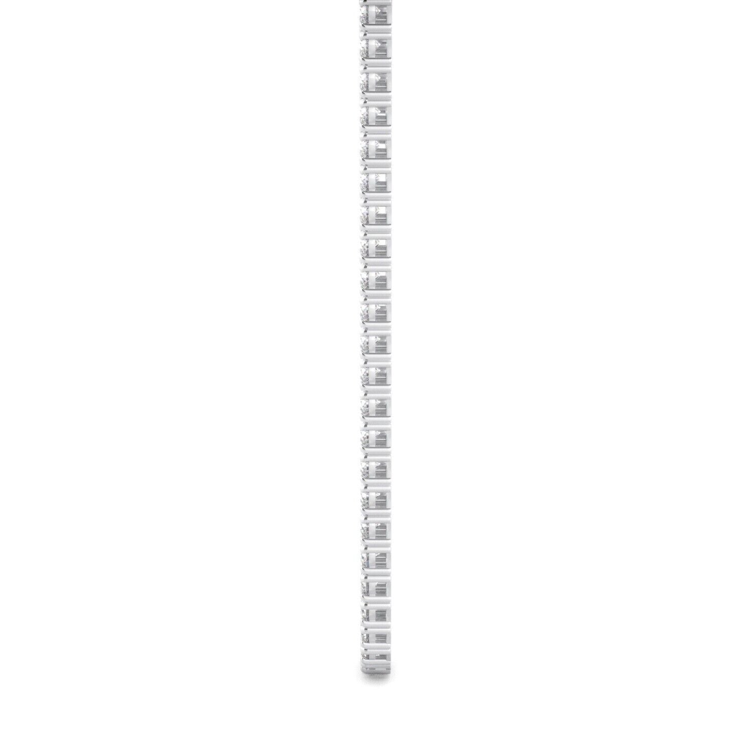 Lab Grown Diamond Tennis Necklace D-E VS1-VS2 14K White Gold 4.71cttw 4 Prong