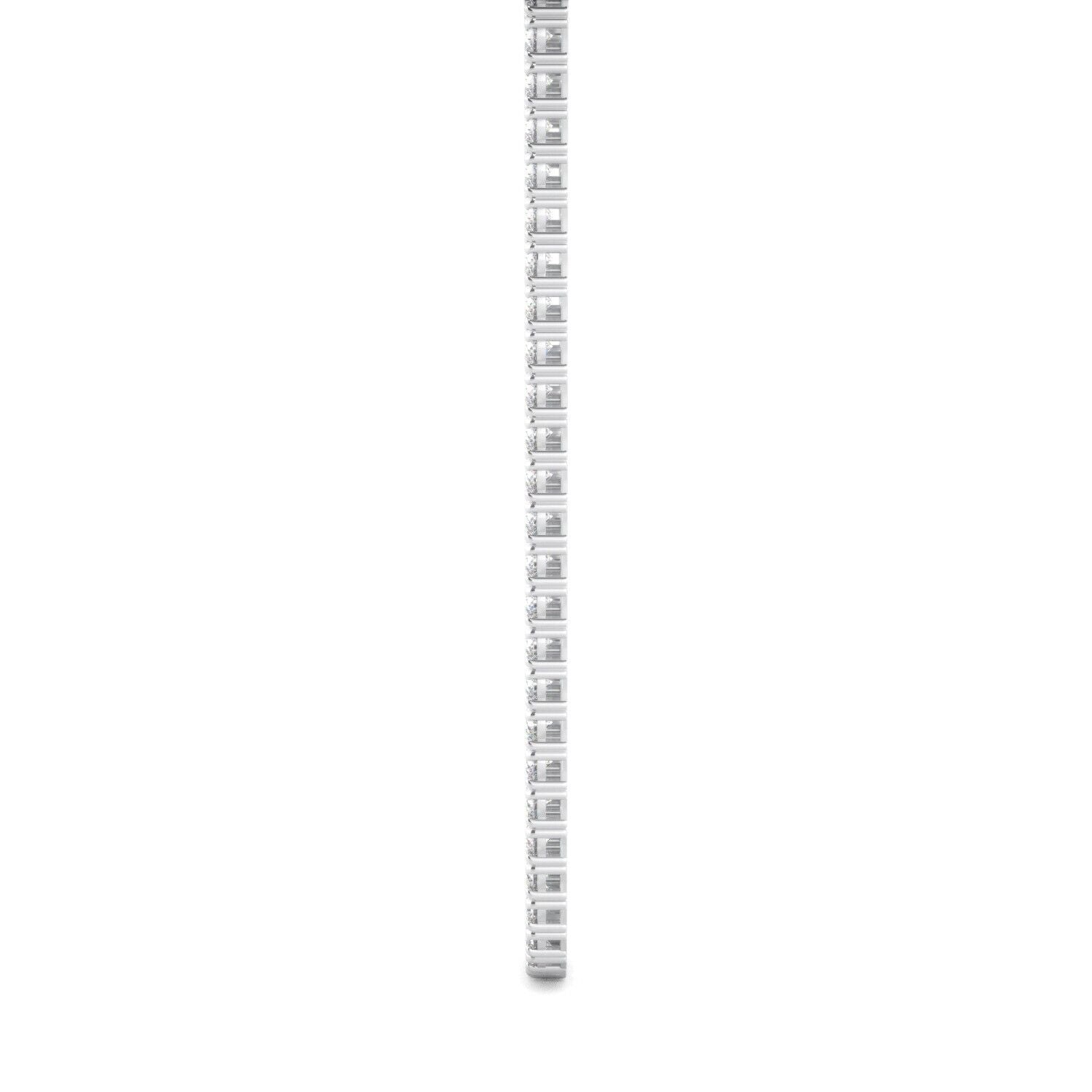 Lab Grown Diamond Tennis Necklace D-E VS1-VS2 14K White Gold 13.30cttw 4 Prong