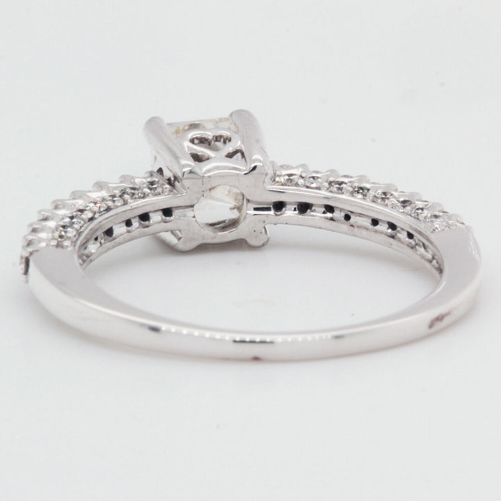 Princess Cut Diamond Engagement Ring Clarity Enhanced 1.01 TCW 14K White Gold