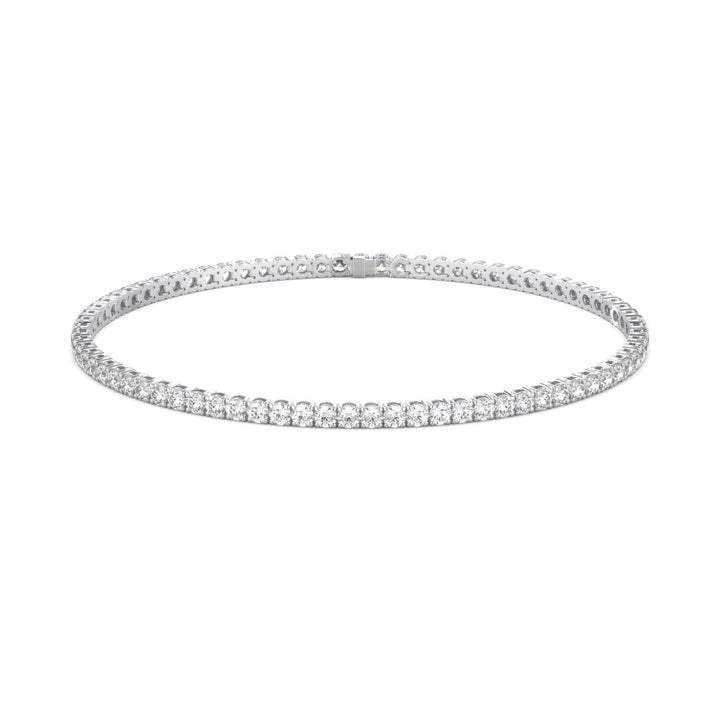 Lab Grown Diamond Tennis Bracelet D-E VS1-VS2 14K White Gold 2.79cttw 4 Prong