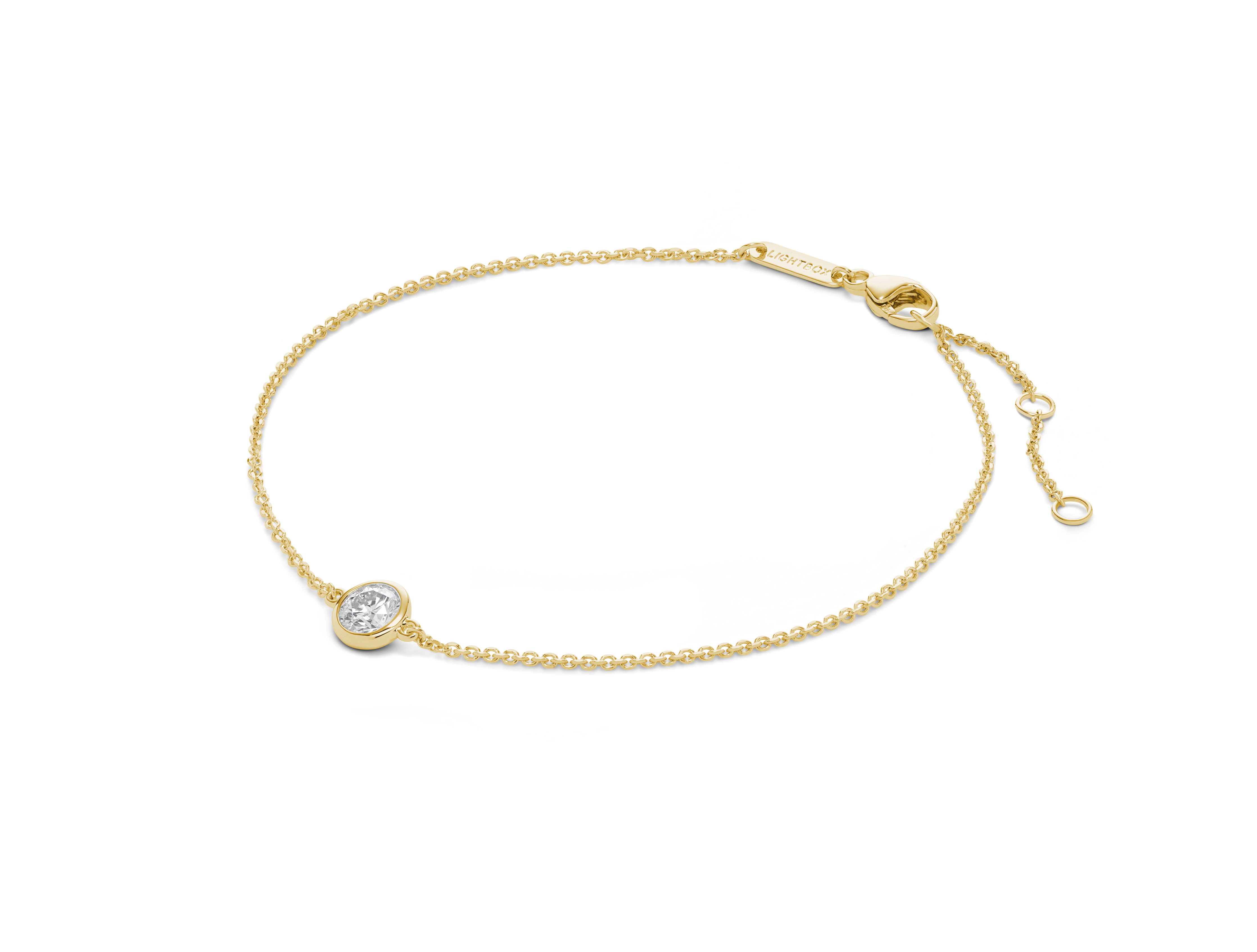 Lab-Grown Diamond ¼ct. Round Brilliant Bezel Bracelet | White