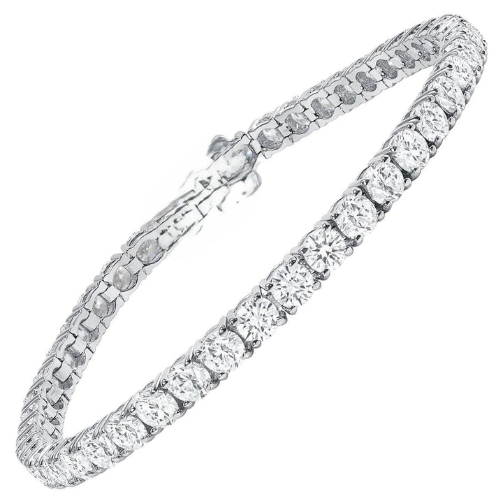 Diamond Tennis Bracelet G-H SI2 14K White Gold 8.21ct t/w 4 Prong