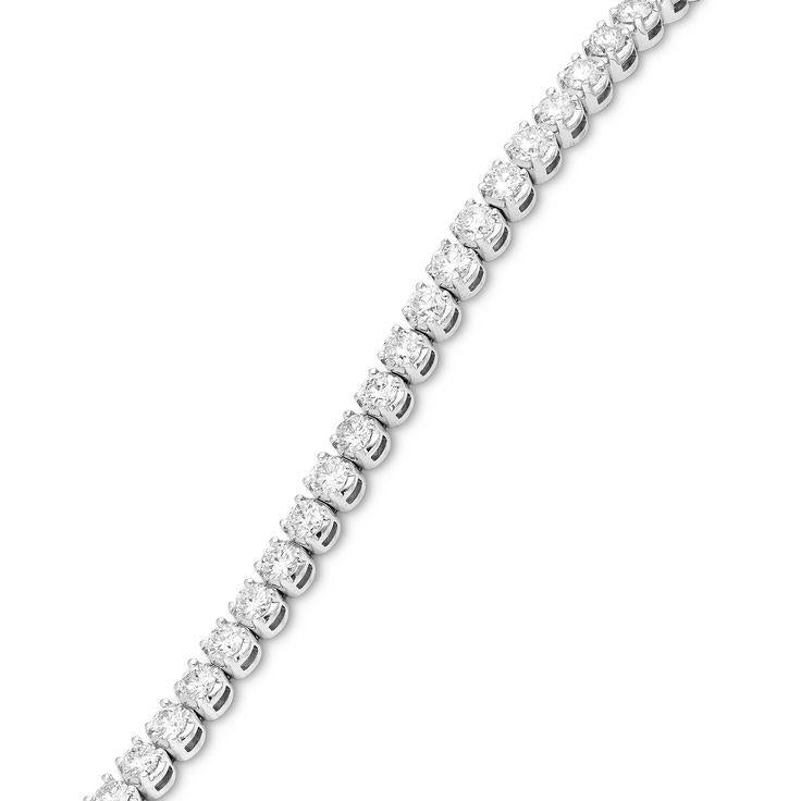 Natural 16.65ct t/w 18" Diamond Tennis Necklace G-H SI1-SI2 14K White Gold