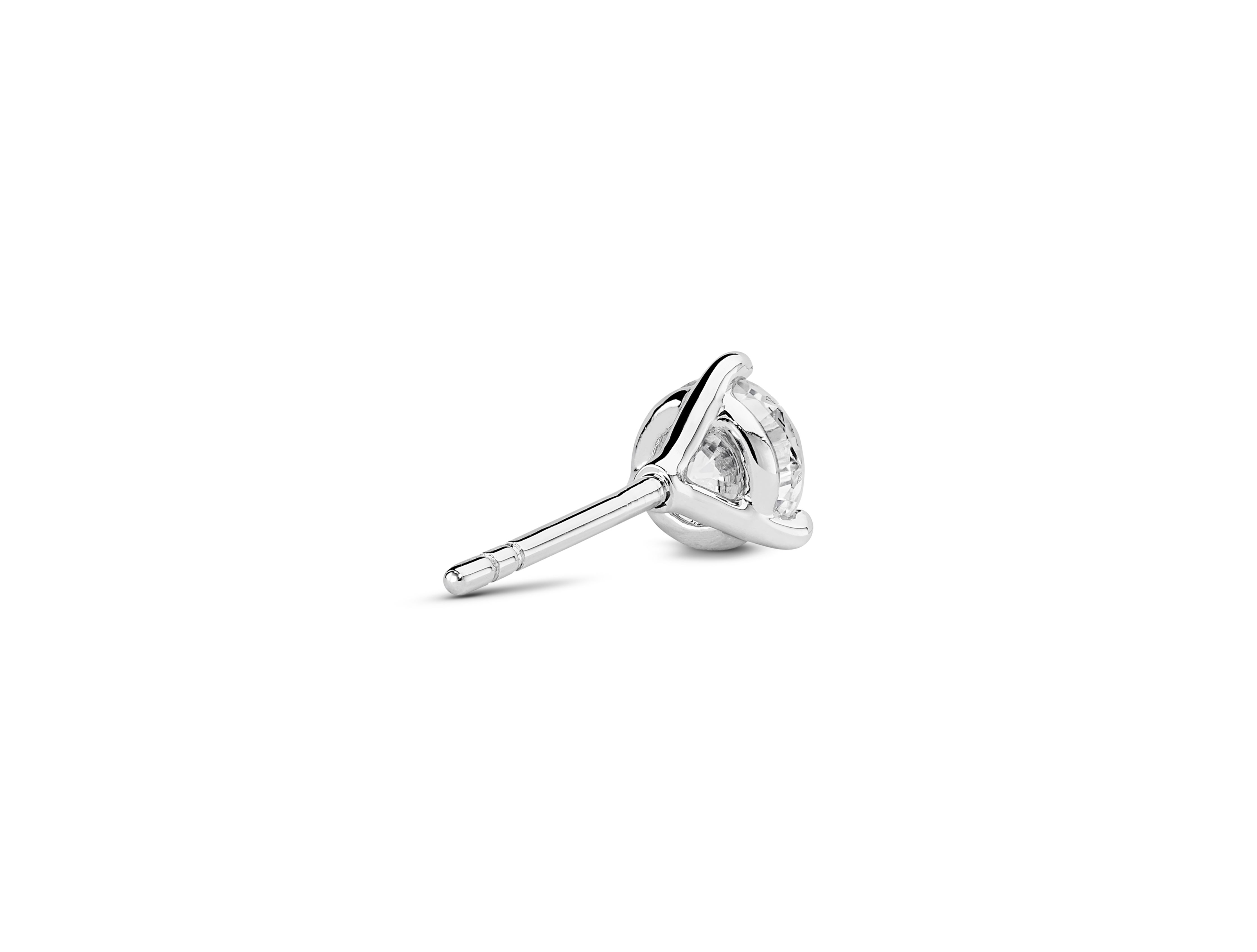Lab-Grown Diamond ½ct. Round Brilliant Solitaire 14k Gold Stud | White