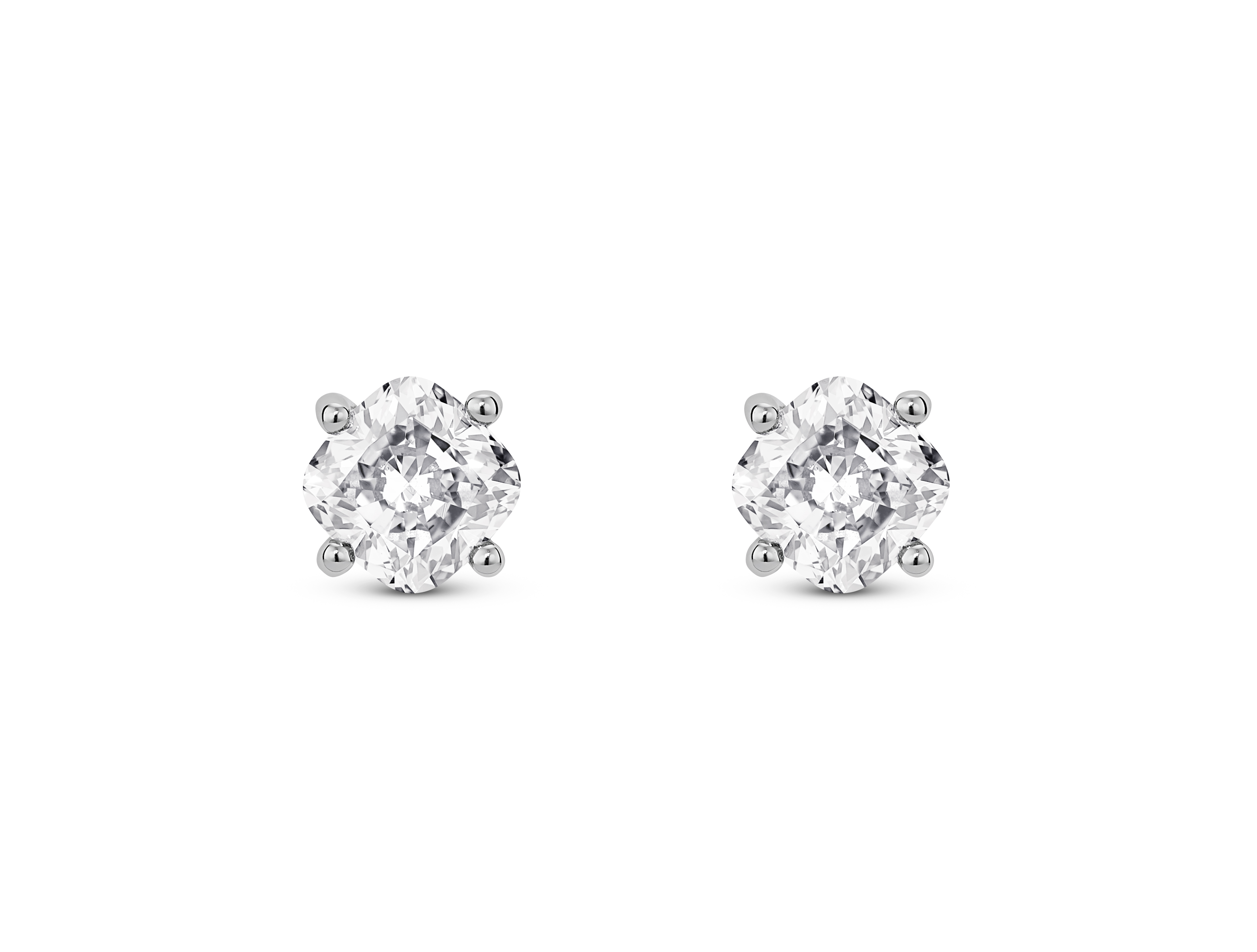 Lab-Grown Diamond 1ct. tw. Cushion Cut 14k Gold Studs | White