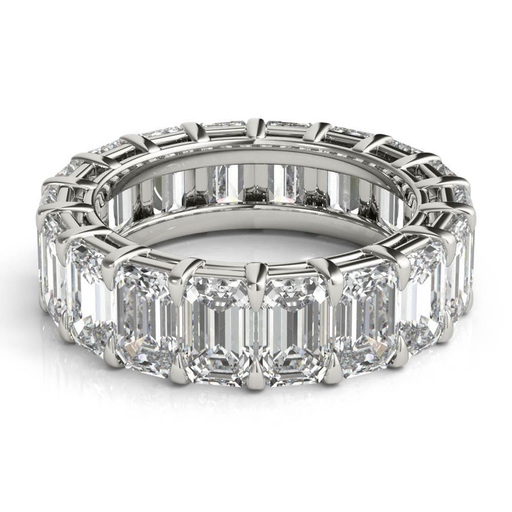 Lab Grown 4.87ct t/w Diamond Eternity Ring D-E VS1-VS2 18K White Gold