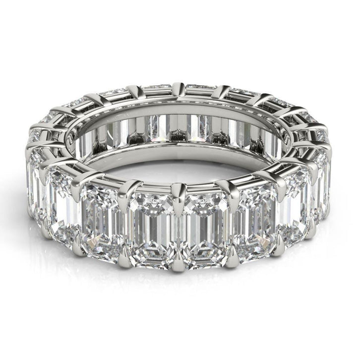 Lab Grown 4.87ct t/w Diamond Eternity Ring D-E VS1-VS2 18K White Gold