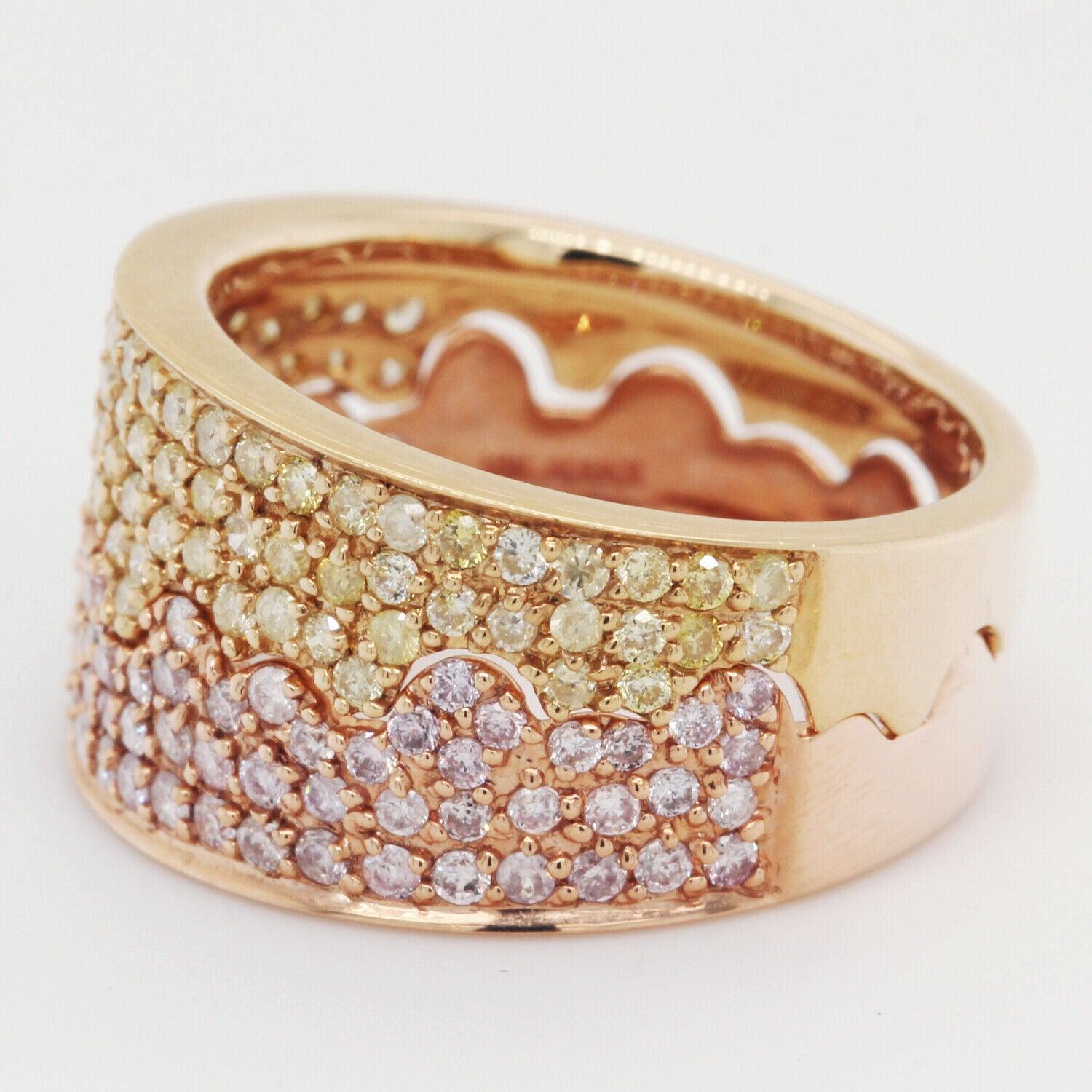 Gold I-Do Ring Diamond Stackable Ring 1.31 TCW 18K Rose Gold 18K Yellow Gold