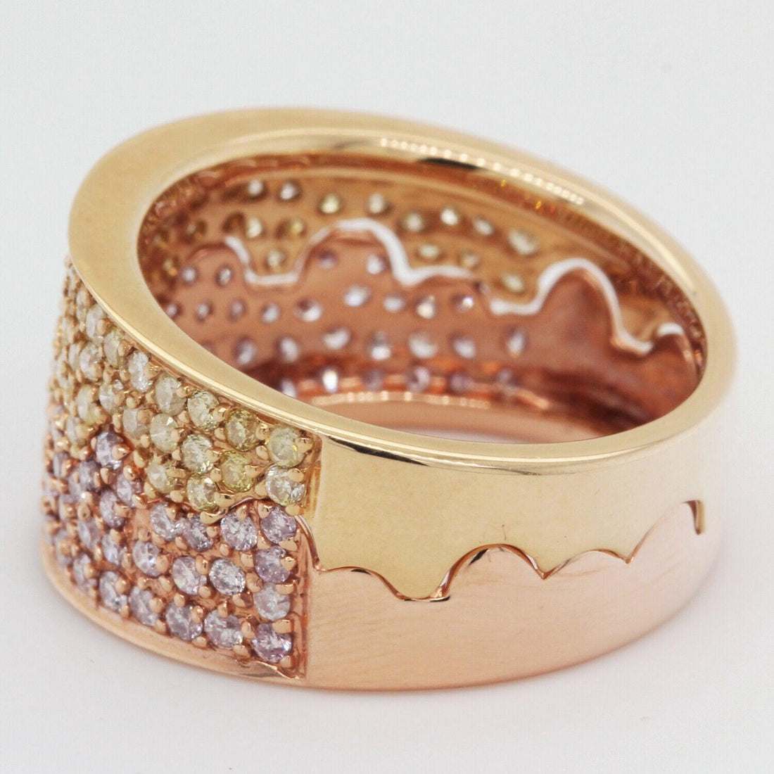 Gold I-Do Ring Diamond Stackable Ring 1.31 TCW 18K Rose Gold 18K Yellow Gold