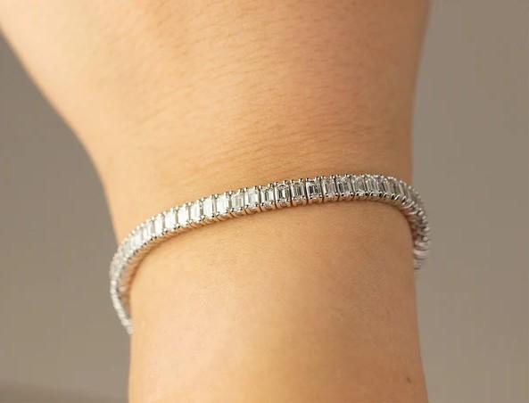 14k White Gold Tennis Bracelet with 12.65ct D VS1 Diamonds