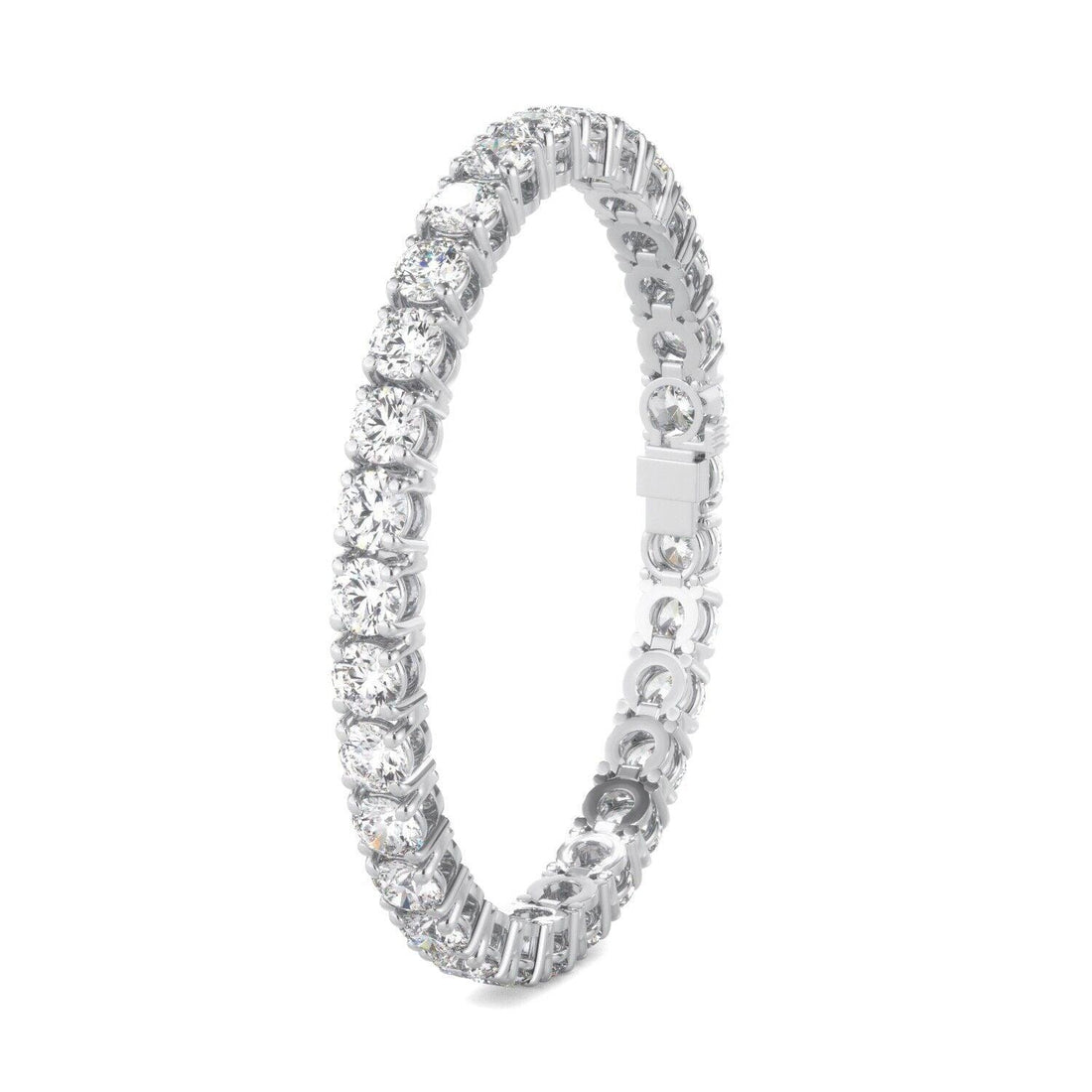 Lab Grown 7" Diamond Tennis Bracelet D-E VS1-VS2 14K White Gold 5.78ct t/w 4