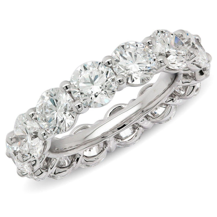 Lab Grown Diamond Eternity Ring D-E VS1-VS2 18K White Gold 3.83ct t/w Size 4