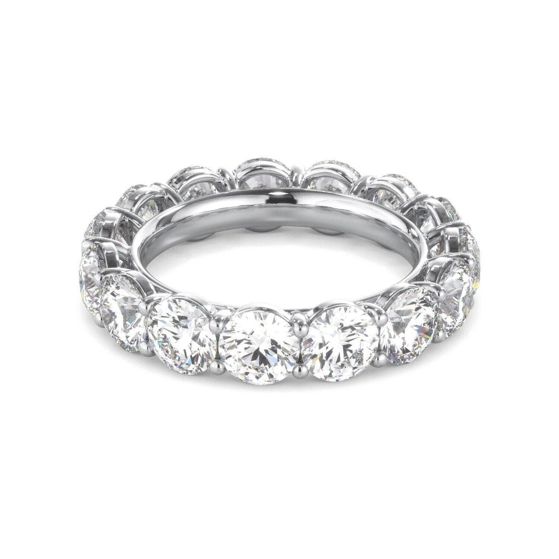 Lab Grown Diamond Eternity Ring D-E VS1-VS2 18K White Gold 3.83ct t/w Size 4