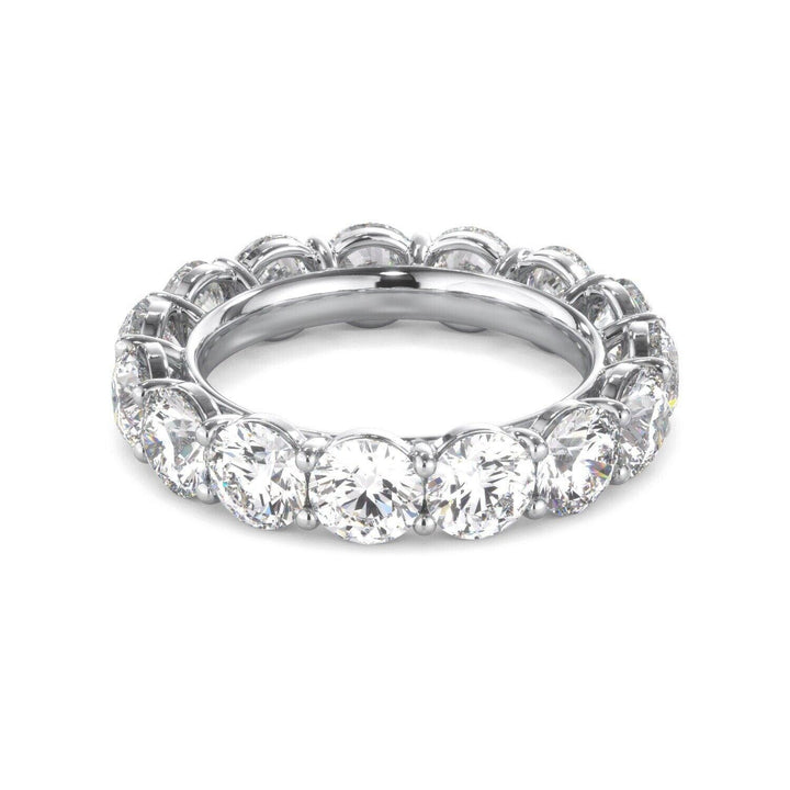 Lab Grown Diamond Eternity Ring D-E VS1-VS2 18K White Gold 3.83ct t/w Size 4