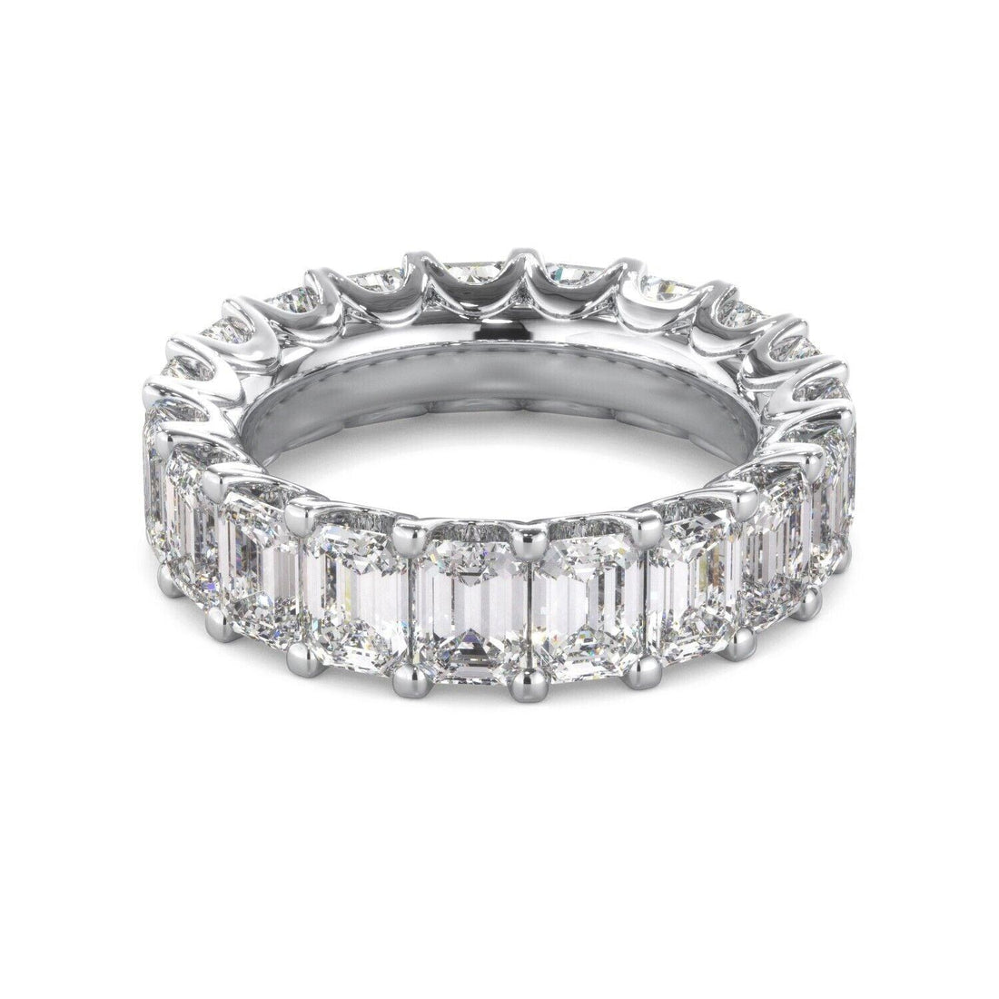 Lab Grown Diamond Eternity Ring D-E VS1-VS2 18K White Gold 5.36ct t/w Size 6