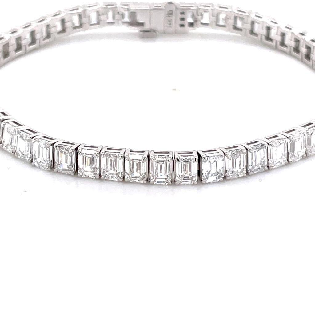 14k White Gold Tennis Bracelet with 12.65ct D VS1 Diamonds