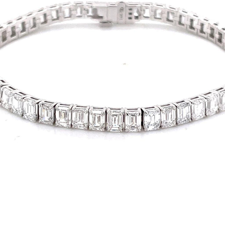 Lab Grown Diamond Tennis Bracelet D-E VS1-VS2 14K White Gold 14.65ct t/w 4-Prong