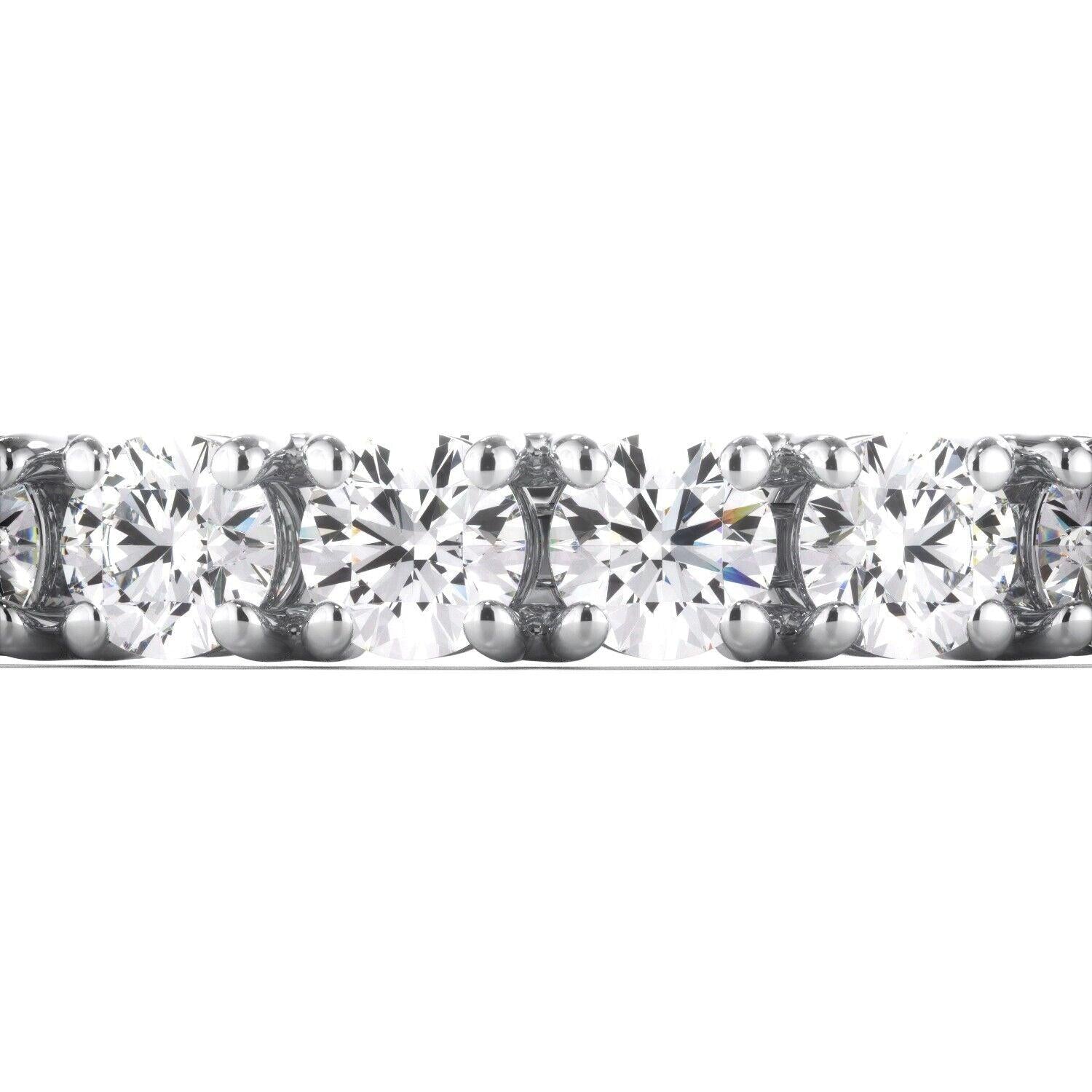 Lab Grown Diamond Tennis Bracelet D-E VS1-VS2 14K White Gold 3.40ct t/w 4 Prong